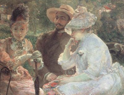 Marie Bracquemond On the Terrace at Sevres (nn02) oil painting image